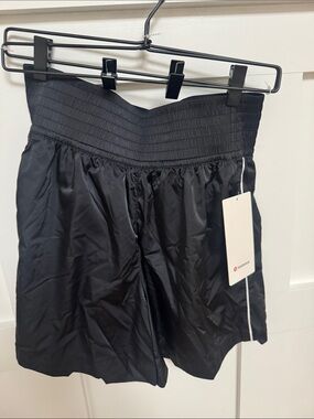 lululemon athletica Black Smocked Waist Athletic Shorts